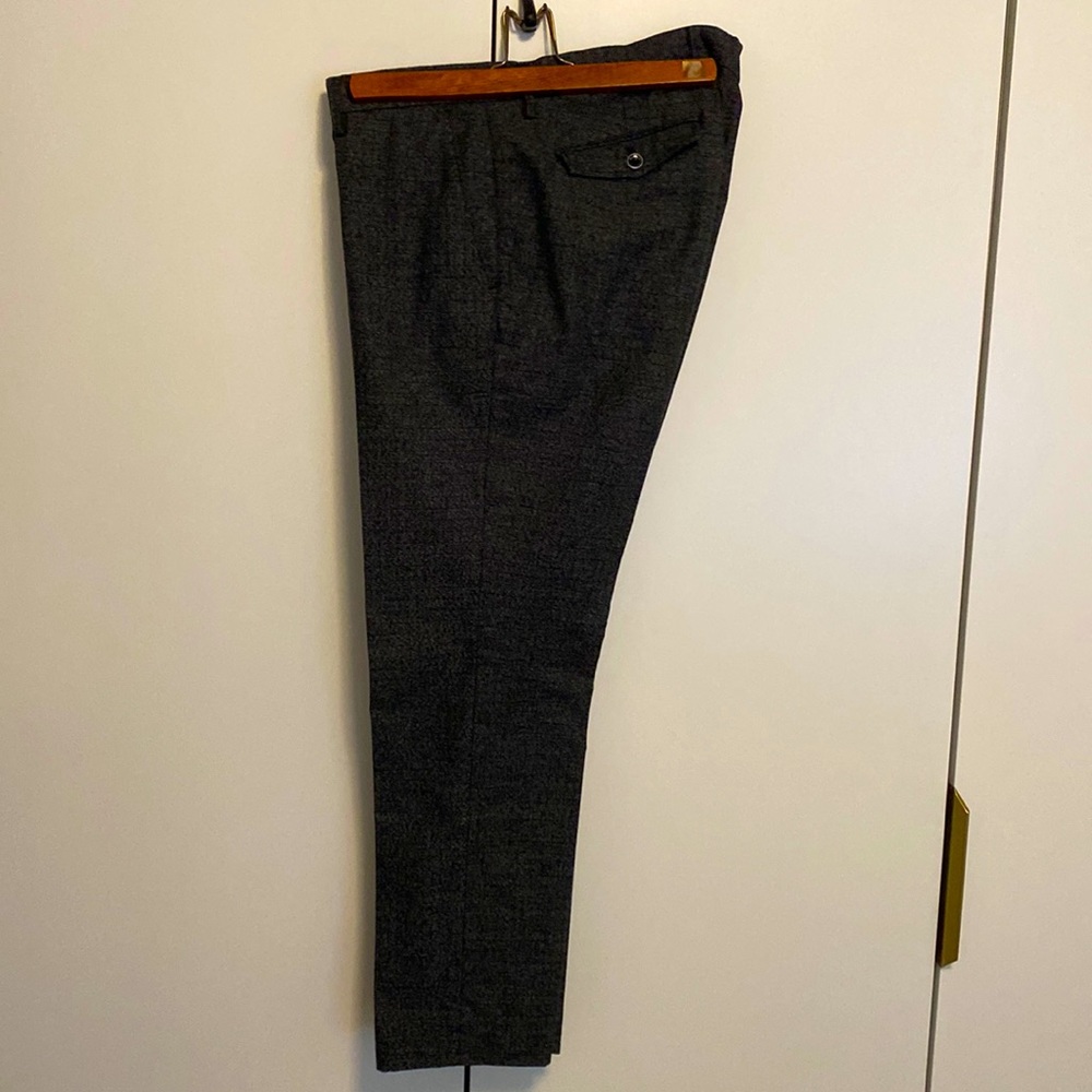 Massimo Dutti Mens 36x30 Pants in Dark Grey Plaid